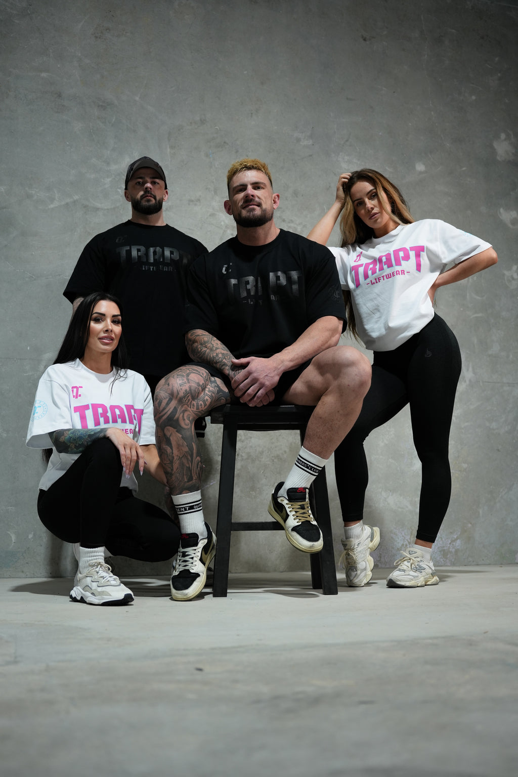 Hot Pink and Teal on White | Unisex | Over-sized Shirt