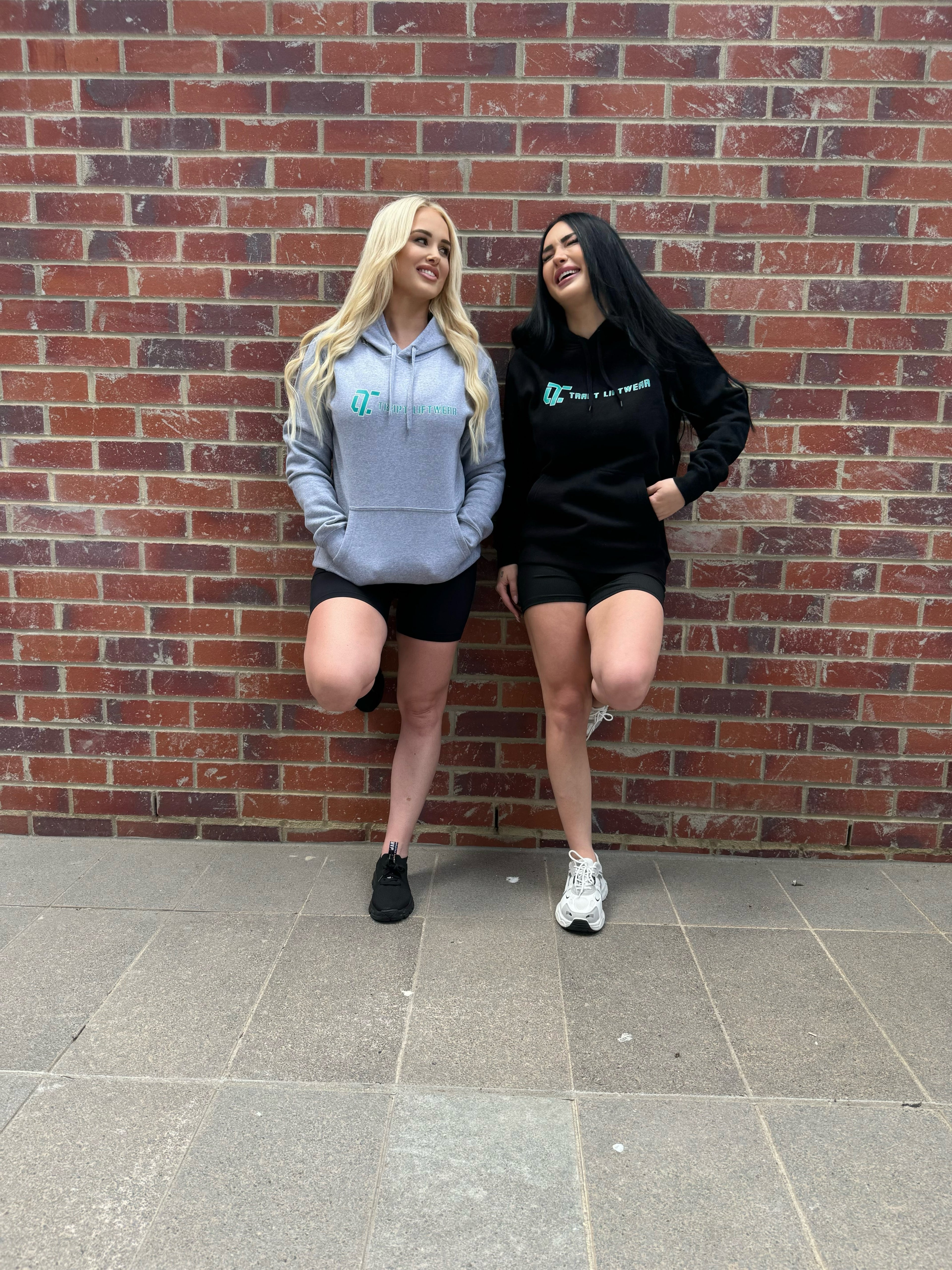 Females hoodie black and grey TRAPT liftwear 