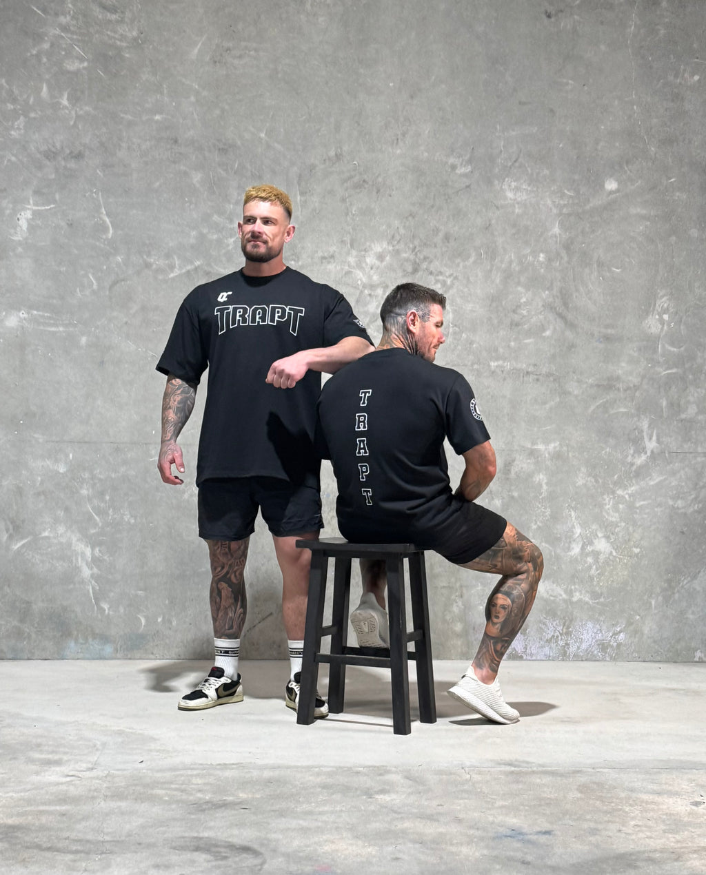 TRAPT oversized shirt black white 