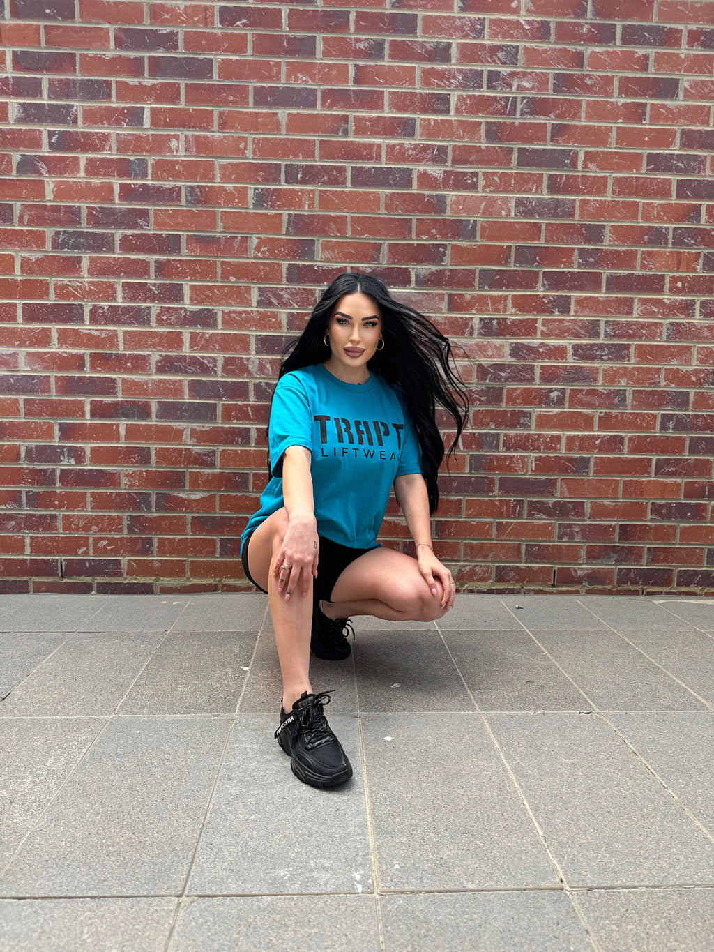 Teal unisex TRAPT liftwear shirt 