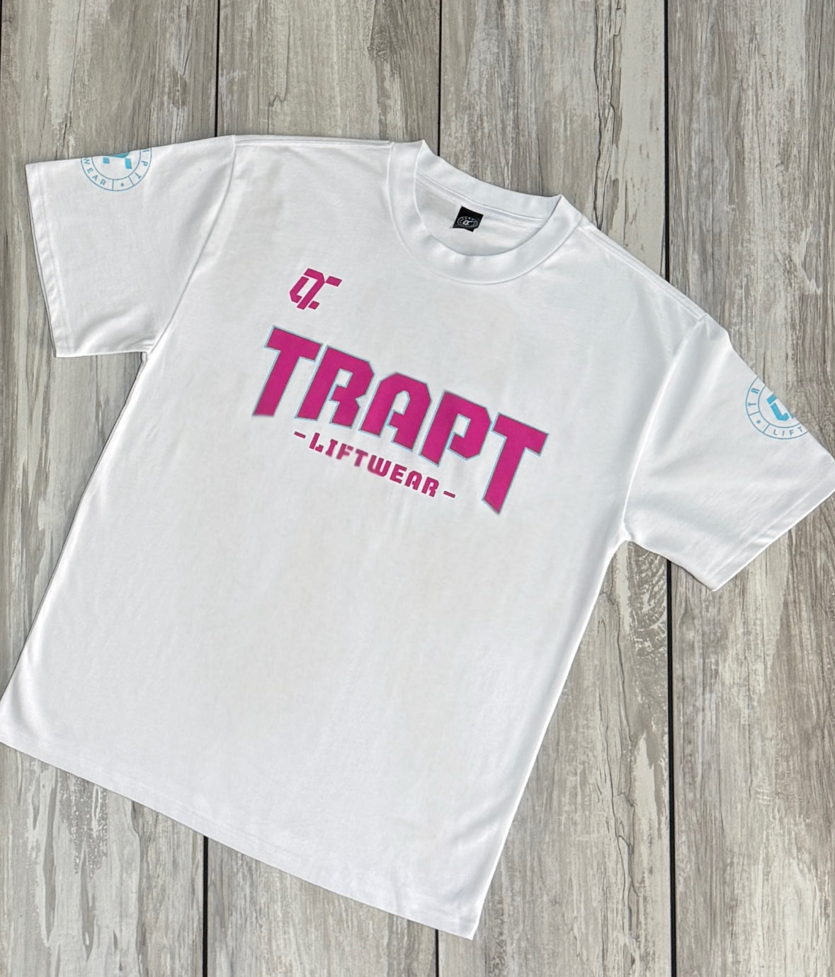 White teal and pink TRAPT oversized shirts On own
