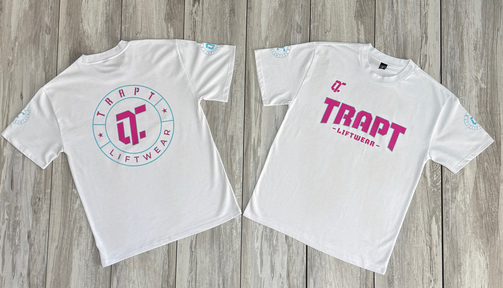 White teal and pink TRAPT oversized shirts Single
