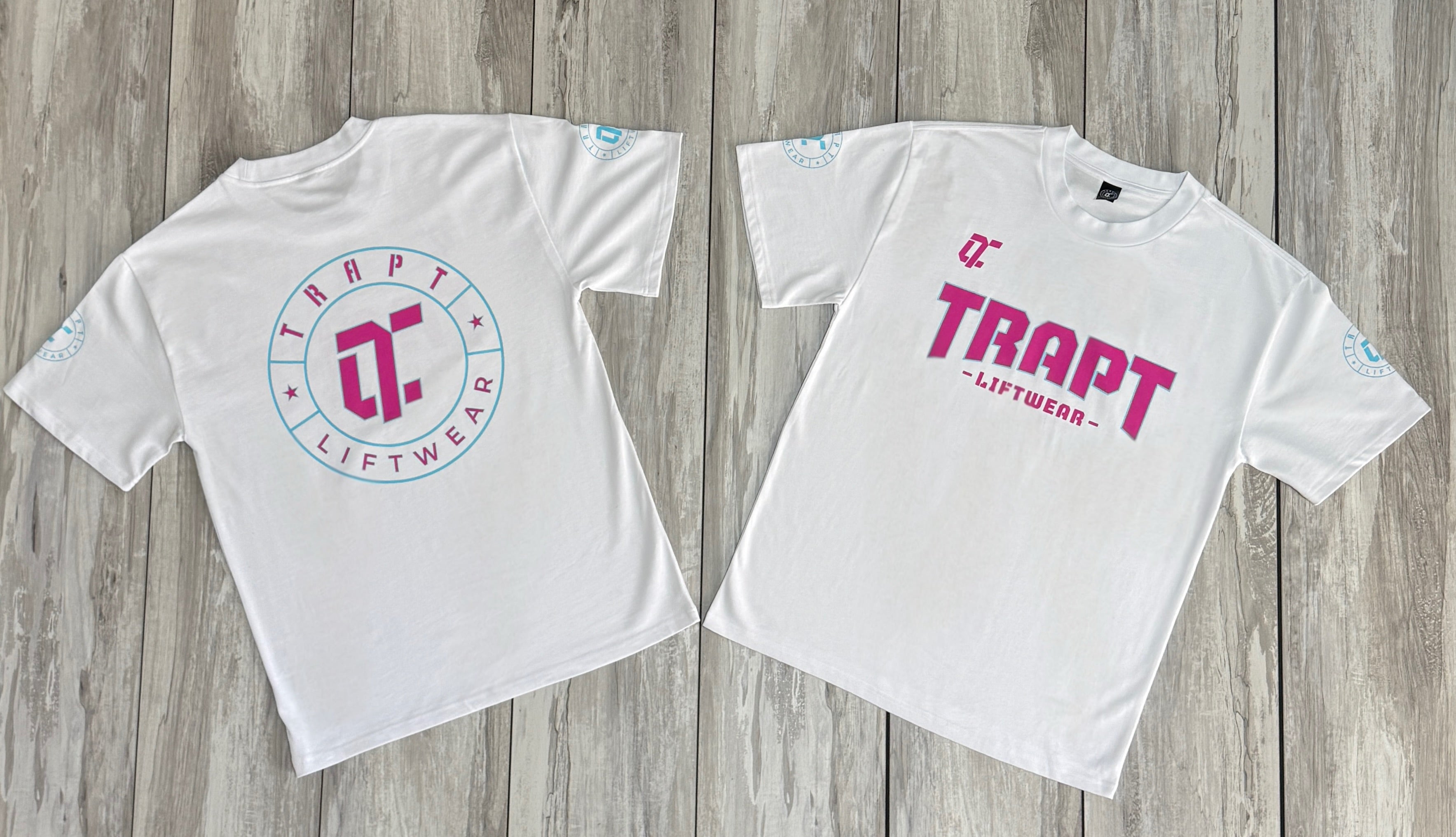 White teal and pink TRAPT oversized shirts Single